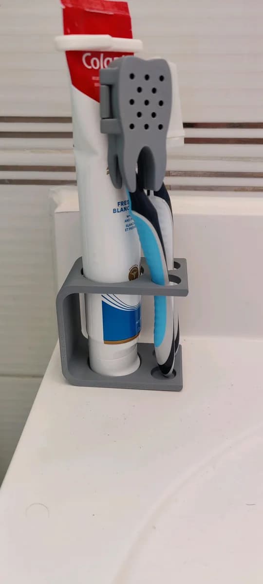 Hasil cetak Toothpaste and Toothbrush Holder oleh JouxZizo