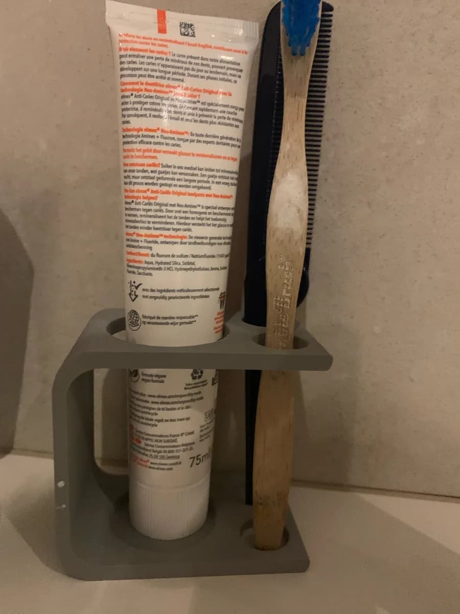 Hasil cetak Toothpaste and Toothbrush Holder oleh user_778397763