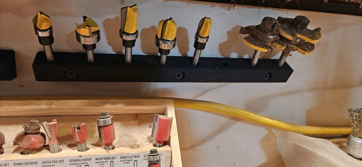 Hasil cetak Router Bit Holder - Wall Mounted oleh user_1207254887