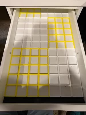 Slim Gridfinity Base for Ikea Alex Drawer