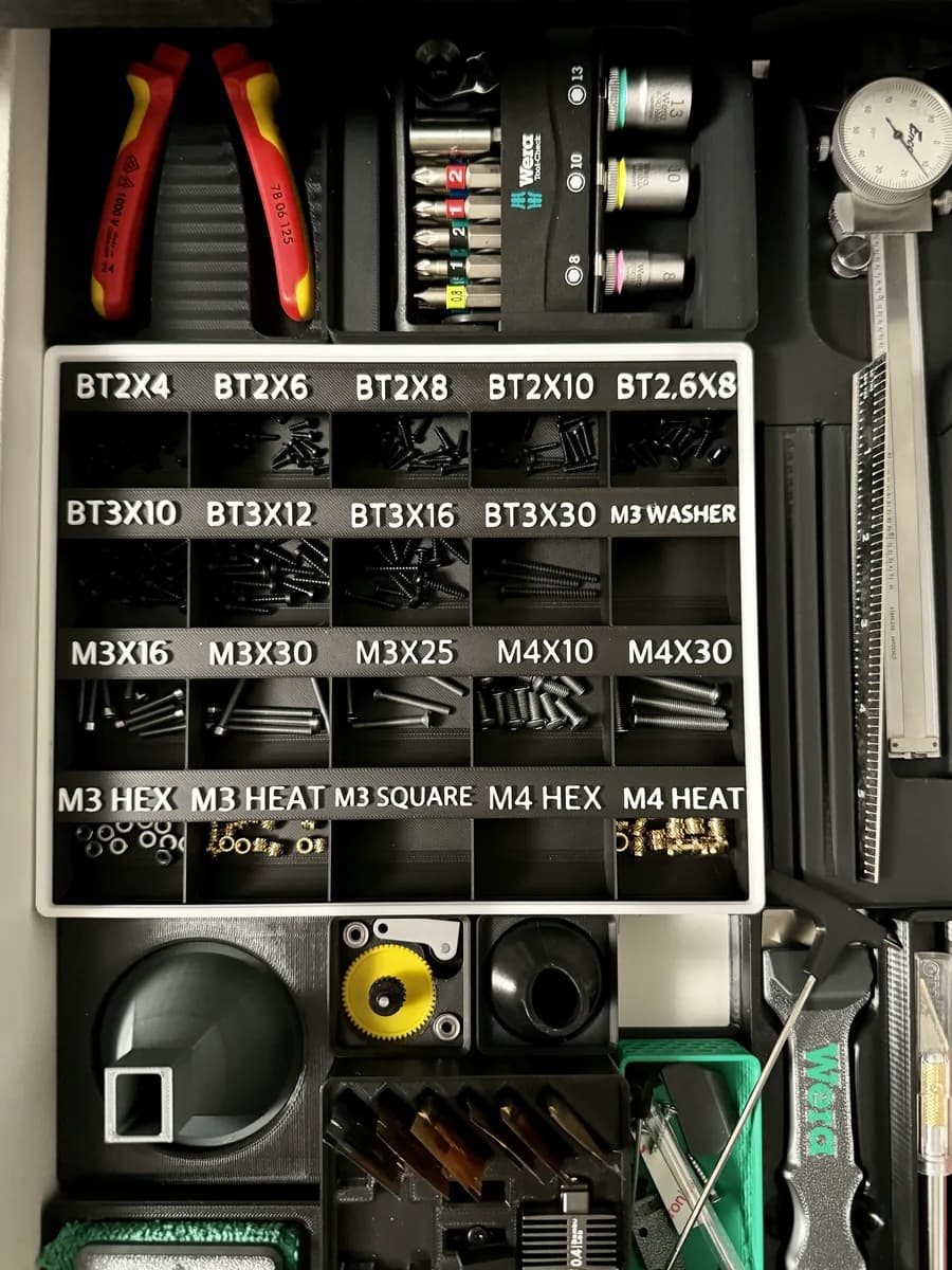 Hasil cetak Slim Gridfinity Base for Ikea Alex Drawer oleh NoThanksBrandon