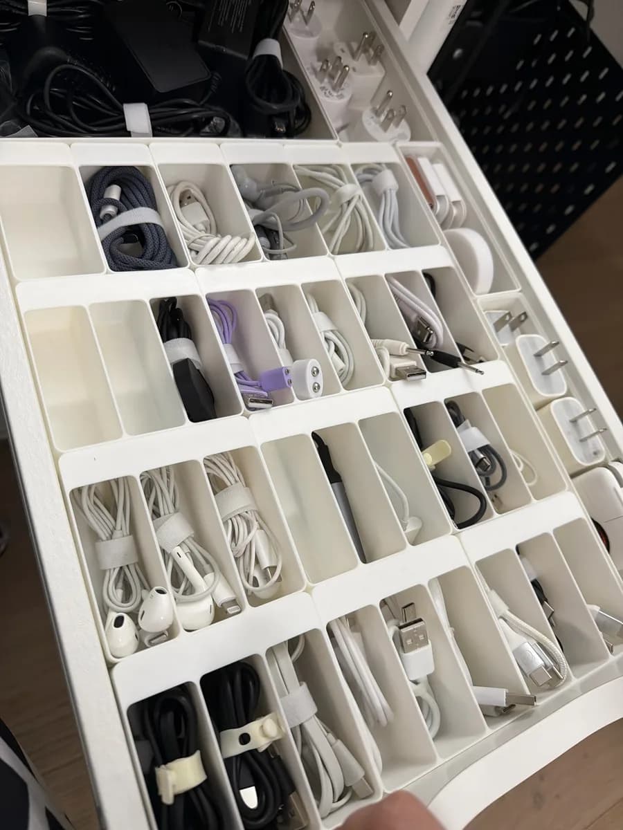 Hasil cetak Slim Gridfinity Base for Ikea Alex Drawer oleh Bakamaka
