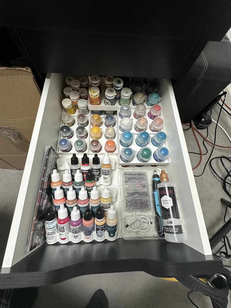 Hasil cetak Slim Gridfinity Base for Ikea Alex Drawer oleh Giantkiller