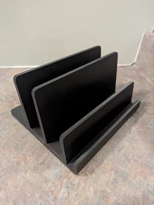 Vertical laptop and tablet stand