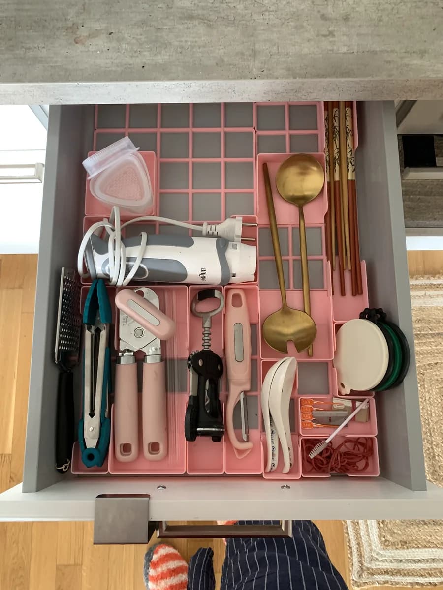 Hasil cetak Gridfinity Kitchen Drawer (Parametric) oleh leleba
